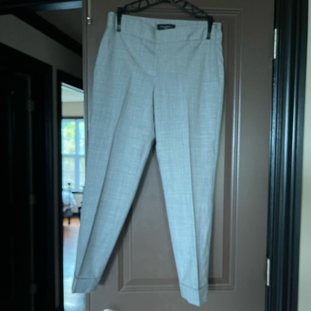 EUC Talbots Light Gray Summer Weight Wool Blend Ankle Pants